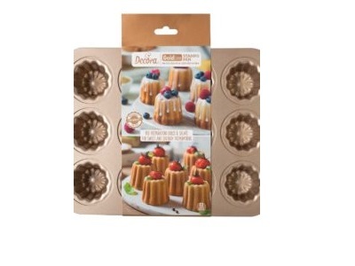 Canelé Bakvorm 12st. 32.5 x 25.6 x 5 cm (non stick) (GOLD LINE) - Afbeelding 2