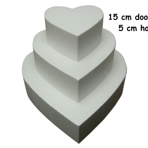 Taart Dummy Hart 5 cm – Ø 15cm