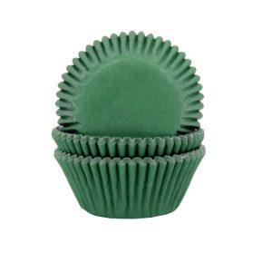 Cupcake cups Donker groen 50x33mm 50st