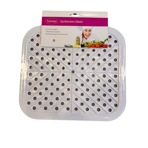 Gootsteenmat wit 28x30cm - Afbeelding 2